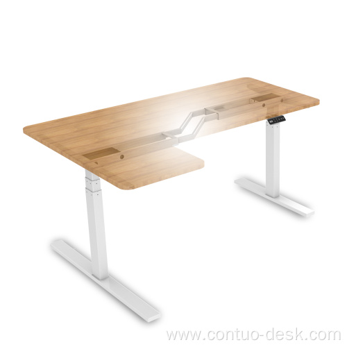 2024 New Design Office Sit Stand Height Adjustable Electric Standup Desk L Shaped For Manager